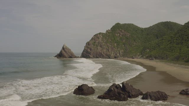 Coast landscape, aerial shot.