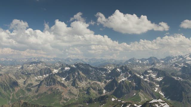 Landscape of a mountain range.