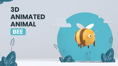 3D Animated Animal - Bee.