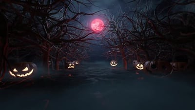 Halloween Pumpkins Forest.