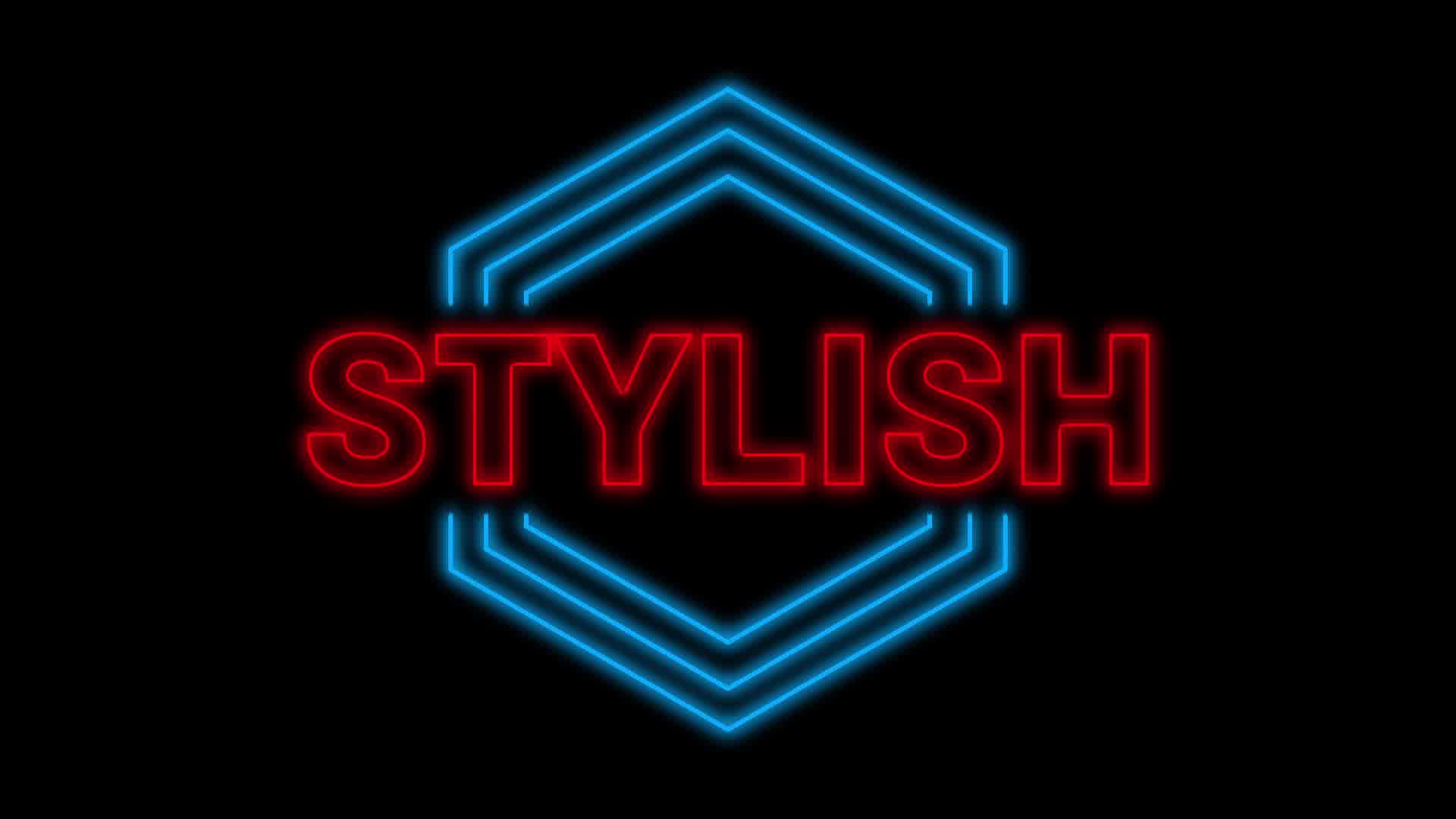 Rotating Neon Logo Title.